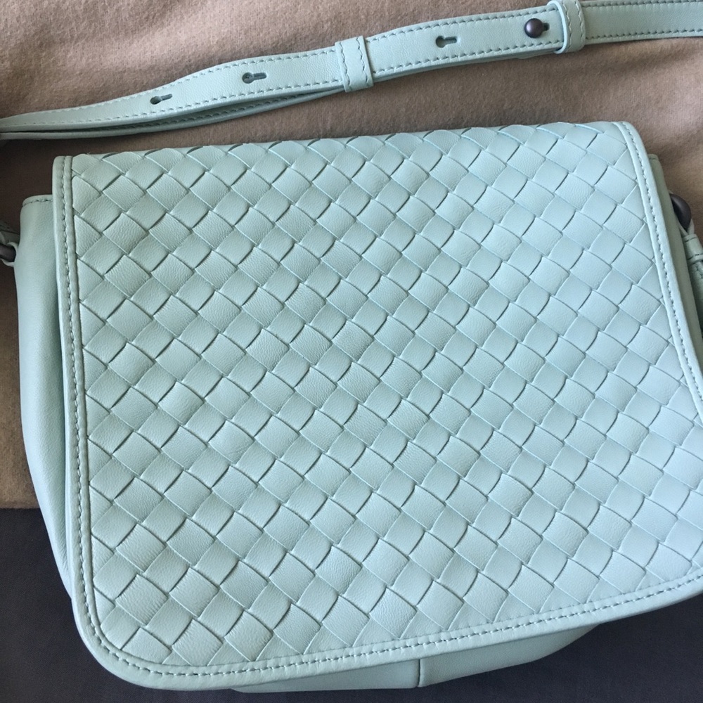 NWOT Bottega Veneta Small Woven Flap Crossbody Bag